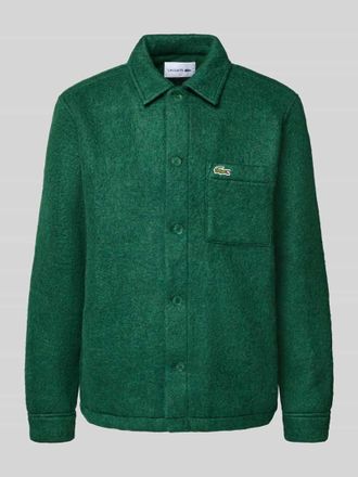 Lacoste Regular Fit Hemdjacke mit Woll-Anteil in Gruen, Gr&ouml;&szlig;e XL