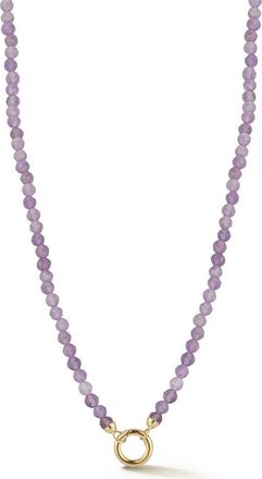 Ember Fine Jewelry 14K Gold Beaded Clasp Necklace in Gold/Purple at Nordstrom Rack