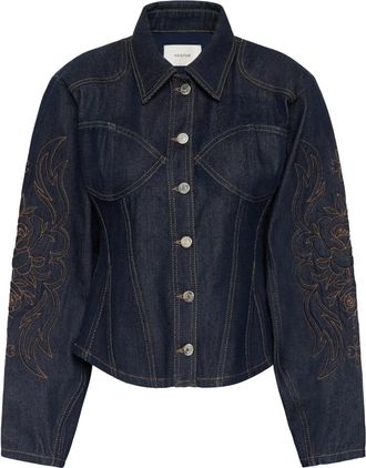 Gestuz Blouses & Shirts - Dames - Spijkerjassen - Blauw - XL - Denim - Jassen