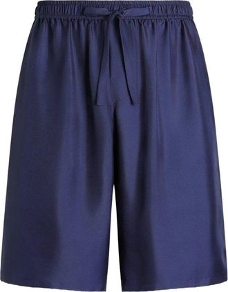 Dolce & Gabbana CREST SILK SHORTS Size: 50, colour: NAVY