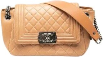 Chanel Pre-owned Borsa a Spalla Boy in Pelle dAgnello - - Pre-owned - Donna - Beige - ONE SIZE