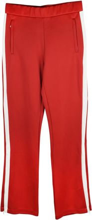 Moncler Red Double Jersey Wide Leg Trousers Size S