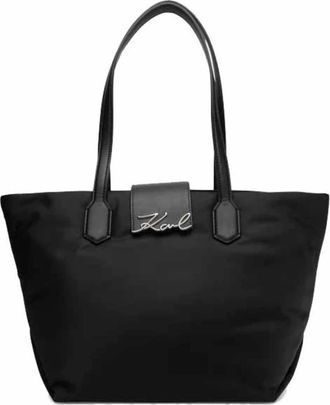 Karl Lagerfeld Tote Bags - Dames - Shoppers - Zwart - ONE Size - Leer - Tassen