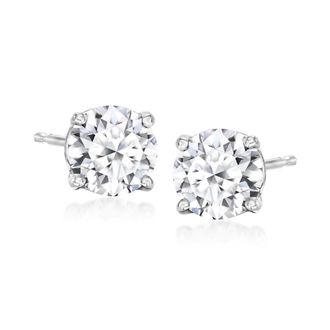 Ross-Simons Lab-Grown Diamond Stud Earrings in 14kt White Gold