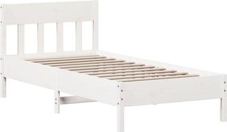 vidaXL Estructura Cama Sin Colch&oacute;n Madera Maciza Pino Blanca 100x200cm Vidaxl