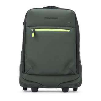 Piquadro Koffers, unisex, Groen, ONE Size, Polyester, C2Ow Rugzak met Wielen