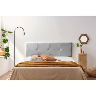 Moonia Moonia - Cabecero Tapizado Altea Polipiel 100x50x5 Cm - Plateado