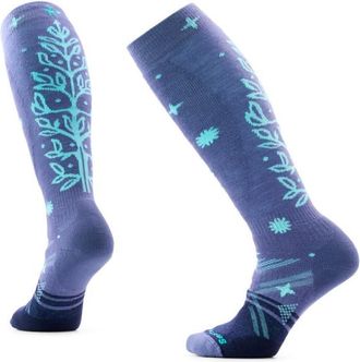 Smartwool Ski Full Cushion Ice Blossom OTC Socks Skisocken f&uuml;r Damen | blau