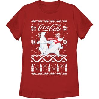 Coca Cola Ware Womens Coca Cola Ugly Christmas Polar Bear Graphic T-Shirt in Red at Nordstrom, Size Xx-Large