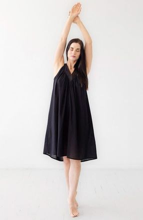 Salua Greek Royalty Nightgown in Black at Nordstrom, Size X-Large