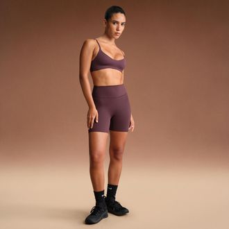 Nike Womens SKIMS Matte High-Waisted 5 Biker Shorts in Red | BOBKS7022W-CUR