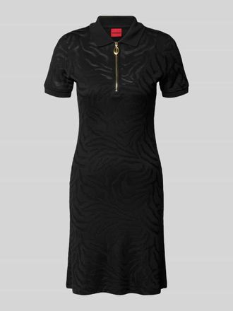 HUGO BOSS K&ouml;rpernahes Freizeitkleid aus Viskose-Mix Modell NOFINA_1 in Black, Gr&ouml;&szlig;e XL
