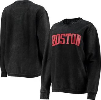 Pressbox Womens Pressbox Black Boston University Comfy Cord Vintage Wash Basic Arch Pullover Sweatshirt at Nordstrom, Size X-Large