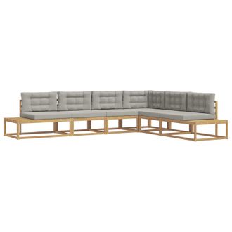 vidaXL Conjunto De Sof&aacute;s De Exterior Blanco 357 X 198,5 X 73 Cm Vidaxl