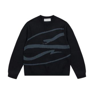 PROPAGANDA Logo Atom Sweater - Heren - Truien - Zwart - Maat: XL Acryl