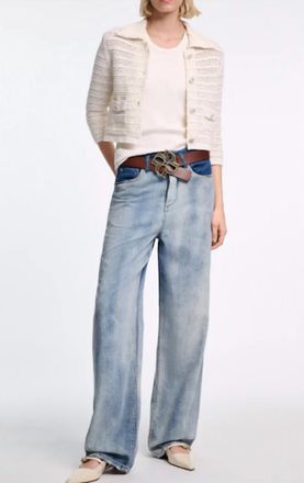 Dorothee Schumacher Precise Pointelle Jacket In Cream