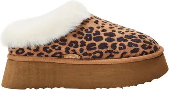Steve Madden Dames Chaplin Luipaardprint Platform Slippers (Bruin)