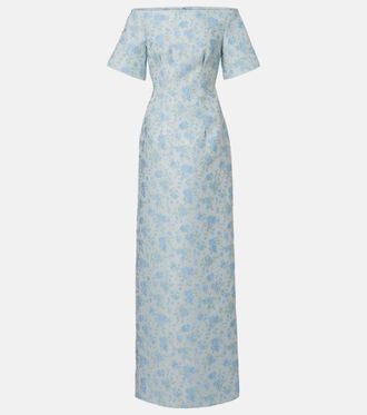Markarian Gilda floral brocade gown