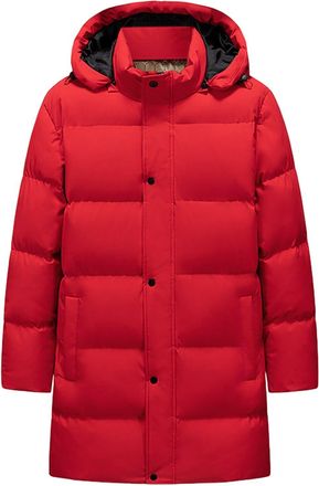 Generic Longline Puffer Jacket Mens Thermal Winter Jackets For Men Hooded Windbreaker Cotton Coats Thermal Outdoor MenS Jackets Casual Winter Coats For Men Lo