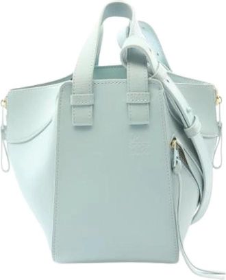 Loewe Pre-owned Hammock Handtas - Dames - Vintage Mini Tas - Blauw - ONE Size - Leer - Vintage
