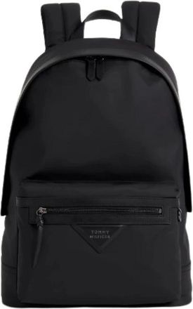 Tommy Hilfiger Tassen, Heren, Zwart, ONE Size, Polyester, Klassieke Prep Rugzak