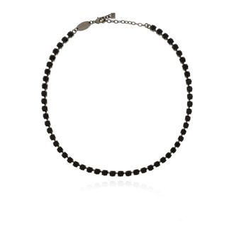 Dsquared2 Necklaces, male, Black, Size: ONE SIZE Brass Badge