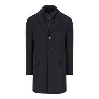 Fay Blue Double Coat Stretch Gabardine