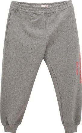 Alexander McQueen Sportieve Graffiti Logo Broek - Dames - Sweatpants - Grijs - M - Katoen - Broeken