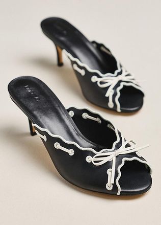 Maeve Contrast Scalloped Mules