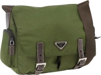 Prada Pre-owned Vintage Nylon Cross Body Bag - Dames - Vintage Schoudertas - Groen - ONE Size - Nylon - Vintage