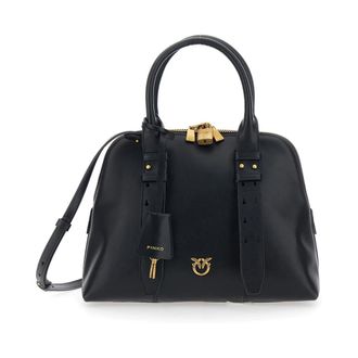 Pinko Zwarte handtas met Love Birds-logo - Dames - Handtassen - Zwart - ONE Size - Tassen