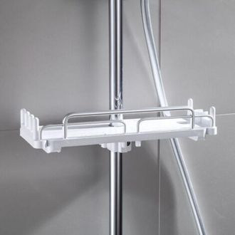 OEM Soporte Telesc&oacute;pico Para Barra De Ducha Crezuo, No Requiere Perforaci&oacute;n, 28-44 Cm, Estante De Almacenamiento Para Barra De Ducha De Ba&ntilde;o Montado En La