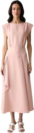Karl Lagerfeld Maxi jurk met wijde rok - Dames - Casual kleedjes - Roze - S - Polyester - Kleedjes