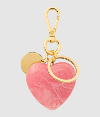 Vanessa Baroni Porte-Cl&eacute;s Heart Charm Watermelon Marble