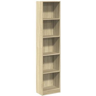 vidaXL Bookcase Sonoma Oak 40x24x176 cm Engineered Wood Vidaxl