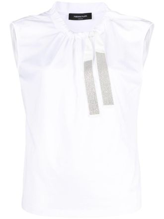 Fabiana Filippi Tanktop met trekkoord - Wit