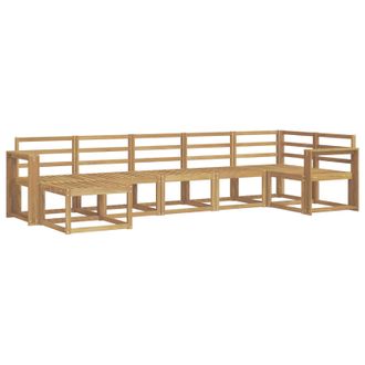 vidaXL Conjunto De Sof&aacute;s De Exterior 7 Pcs Blanco Vidaxl