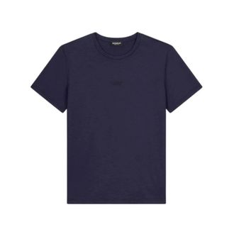 Dondup Tops, Heren, Zwart, L, Katoen, Regular-fit T-shirt met ronde hals
