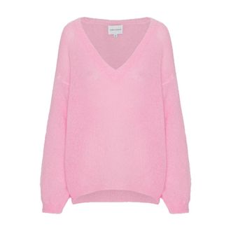 Americandreams Pullover Silja con scritte sul retro - - Knitwear - Donna - Rosa - L