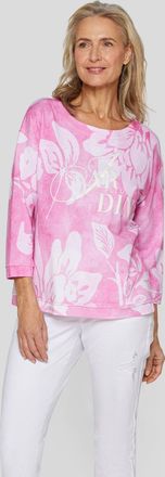 Rabe 3/4-Arm-Shirt mit floralen Muster und Letter-Print