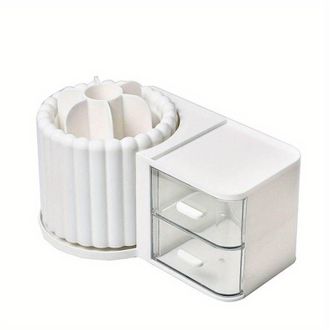 OEM Portal&aacute;pices Giratorio De Abs, Con Rotaci&oacute;n De 360&deg;, Caja Multifuncional De Gran Capacidad, Ideal Para Guardar Art&iacute;culos De Escritorio Y Papeler&iacute;a - C