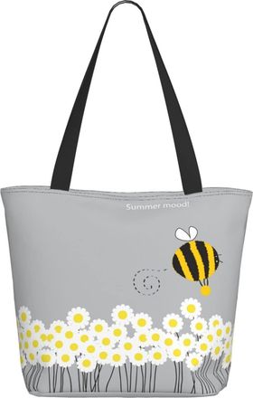 AOOEDM Small Daisies And Bees Ladies Shopping Bag 13x11x7in.The Perfect ValentineS Day Gift.It Is The Best ValentineS Day Gift For Mom, Daughter, Wife,Etc