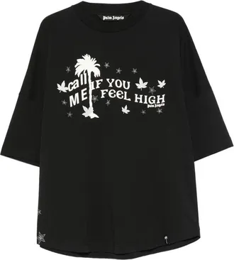 Palm Angels Graphic-print Drop-shoulder T-shirt