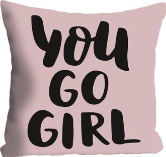 Queence Dekokissen »»go girl«« Kissenhülle ohne Füllung, 1 Stück