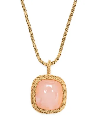 Aur&eacute;lie Bidermann Collana con pendente Miki in quarzo - Oro