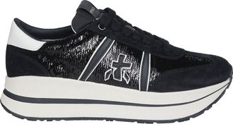 Premiata Black Low-Profile Suede Sneakers