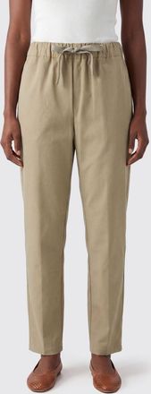 Semicouture Pantaloni straight in cotone con coulisse in vita