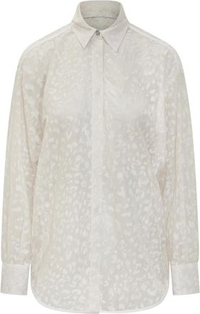 Pinko Chad Shirt - Dames - Overhemden - Wit - M/L - Katoen - Overhemden