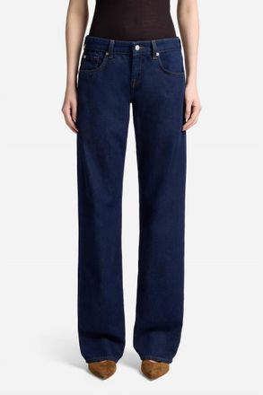 7 For All Mankind Low Straight Leg Jeans In Franklin