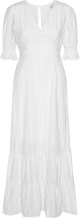 Americandreams Koko Long Dress - Dames - Maxi kleedjes - Wit - XS - Katoen - Kleedjes